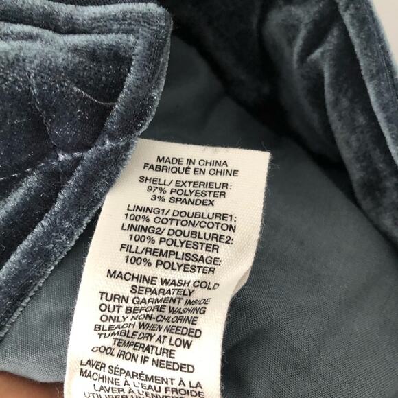 Avec Les Filles Quilted Velvet Charcoal Navy Jacket NEW - Picture 6 of 8